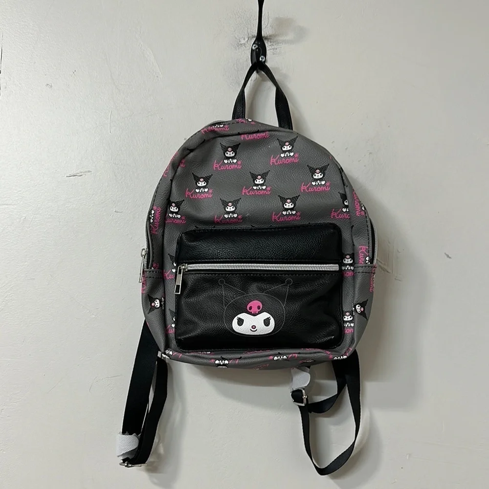 Kuromi Gray and Black Backpack nwt